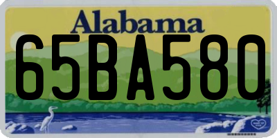 AL license plate 65BA580
