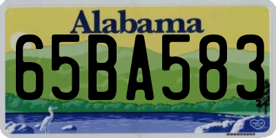 AL license plate 65BA583