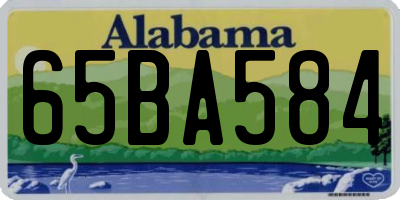AL license plate 65BA584