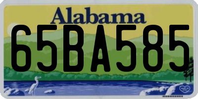 AL license plate 65BA585