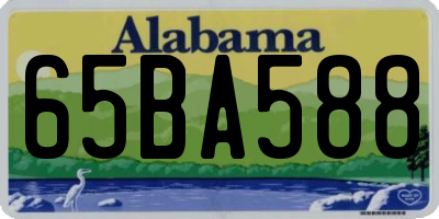AL license plate 65BA588