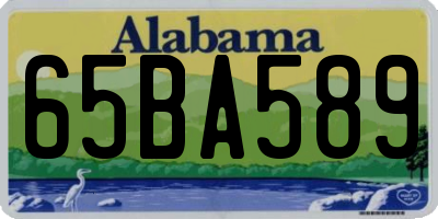AL license plate 65BA589