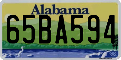 AL license plate 65BA594