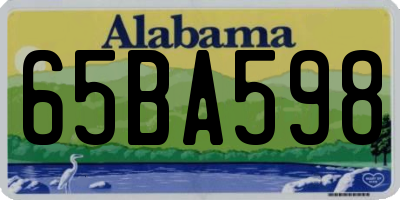 AL license plate 65BA598