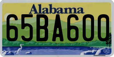 AL license plate 65BA600