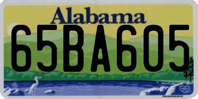 AL license plate 65BA605
