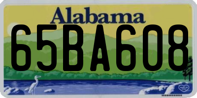 AL license plate 65BA608