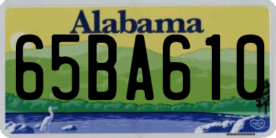 AL license plate 65BA610