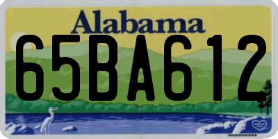 AL license plate 65BA612