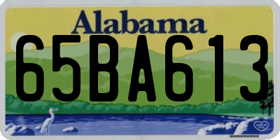 AL license plate 65BA613