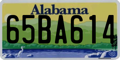 AL license plate 65BA614