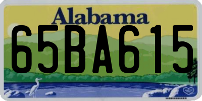 AL license plate 65BA615
