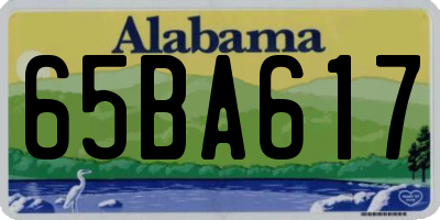 AL license plate 65BA617