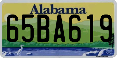 AL license plate 65BA619