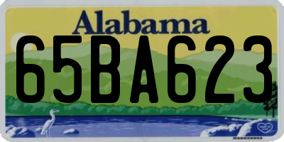 AL license plate 65BA623