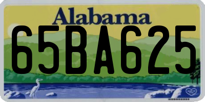 AL license plate 65BA625