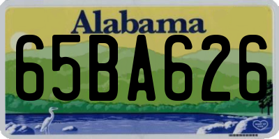 AL license plate 65BA626