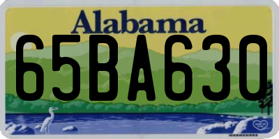 AL license plate 65BA630