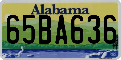 AL license plate 65BA636