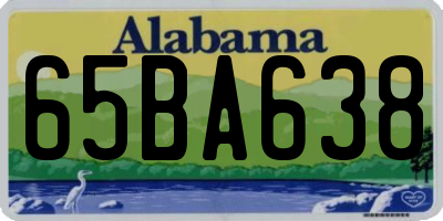 AL license plate 65BA638