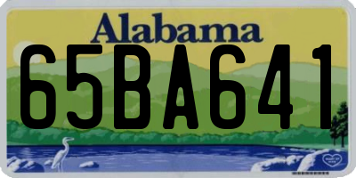 AL license plate 65BA641