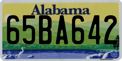 AL license plate 65BA642