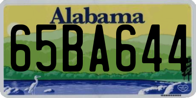 AL license plate 65BA644