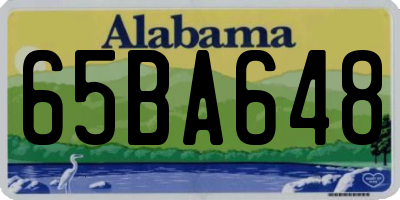 AL license plate 65BA648