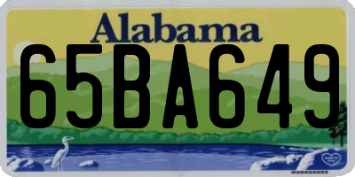 AL license plate 65BA649