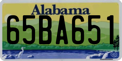 AL license plate 65BA651