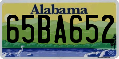 AL license plate 65BA652
