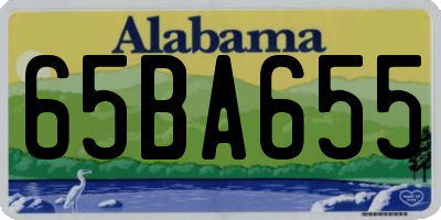 AL license plate 65BA655
