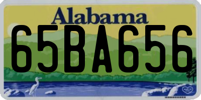 AL license plate 65BA656