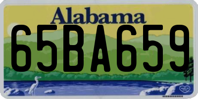 AL license plate 65BA659