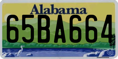 AL license plate 65BA664