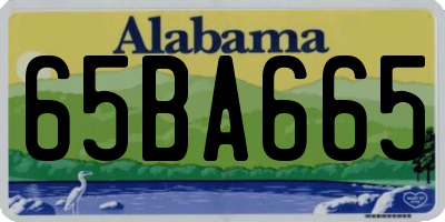 AL license plate 65BA665