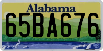 AL license plate 65BA676