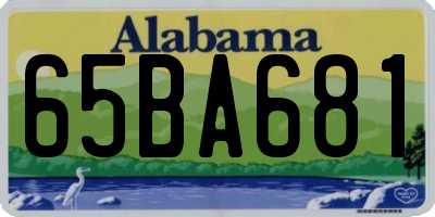 AL license plate 65BA681