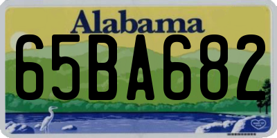 AL license plate 65BA682