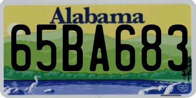 AL license plate 65BA683