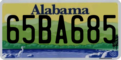 AL license plate 65BA685