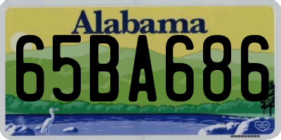 AL license plate 65BA686