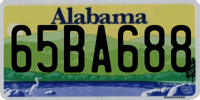 AL license plate 65BA688
