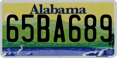 AL license plate 65BA689
