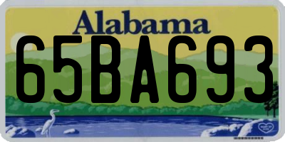 AL license plate 65BA693
