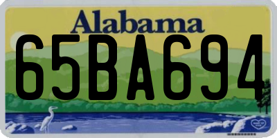 AL license plate 65BA694