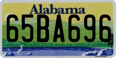 AL license plate 65BA696