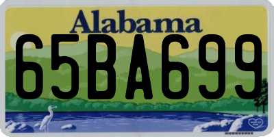 AL license plate 65BA699