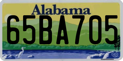 AL license plate 65BA705