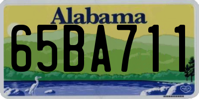 AL license plate 65BA711